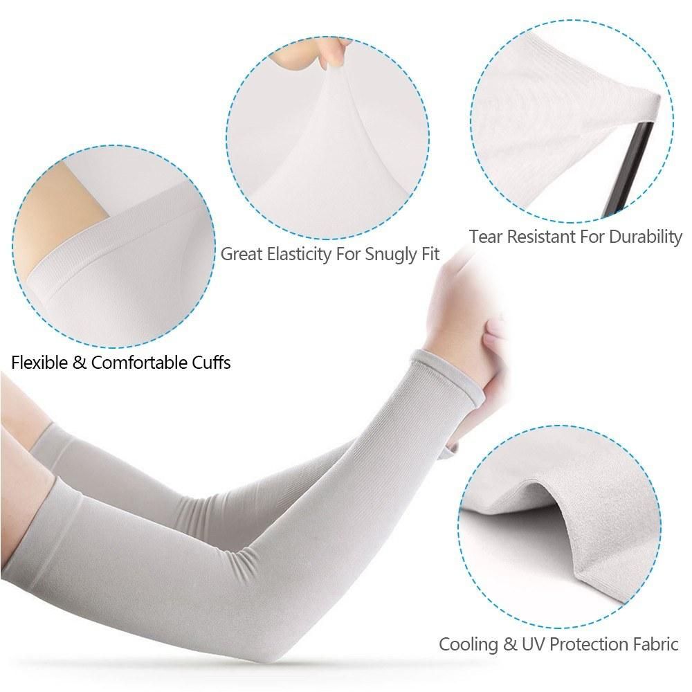 Cooling Arm Sleeves Men Women UV Sun Protection Long Arms Sleeves Cover for Cycling Driving Running Golfing Football Basketball