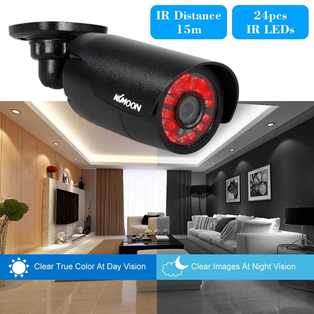 4pcs 720P AHD Bullet Camera+4*60ft Surveillance Cable Support IR-CUT Night Vision 24pcs Infrared Lamps 3.6mm for Home Security