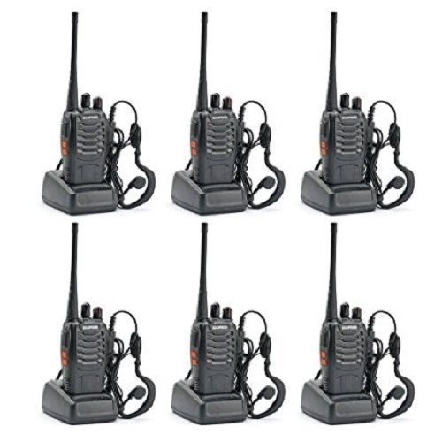 Sound Two Way Radio Walkie Talkie With Earpiece 6 Pieces