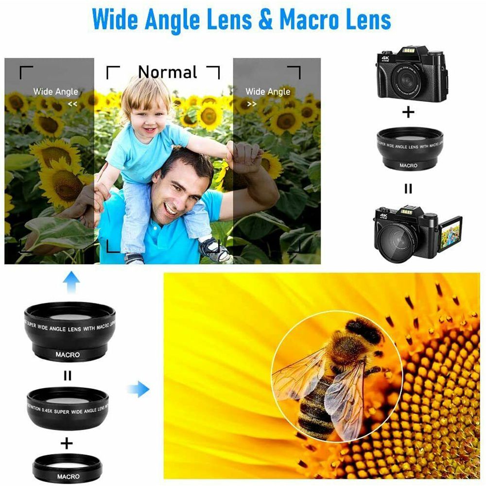 Digital Camera 48MP 4K Camera WIFI Video Camcorder