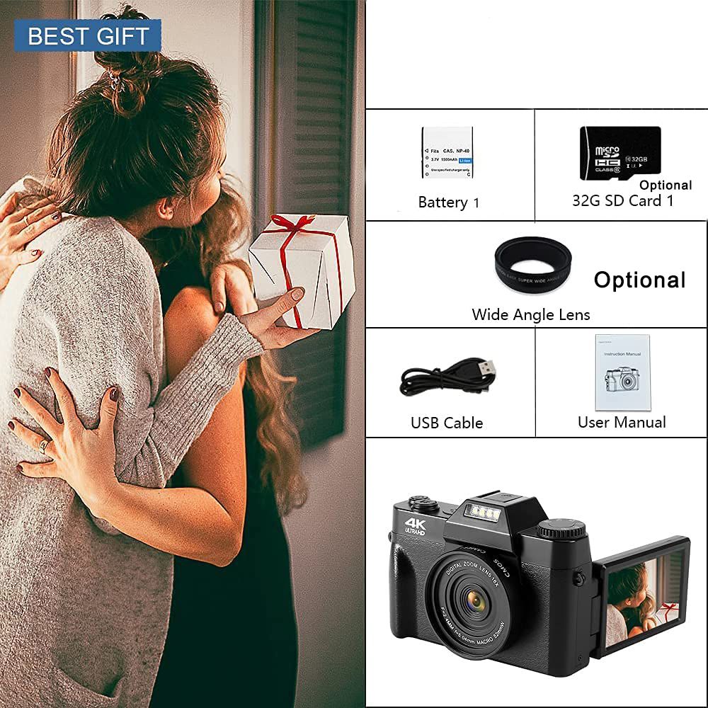 Digital Camera 48MP 4K Camera WIFI Video Camcorder