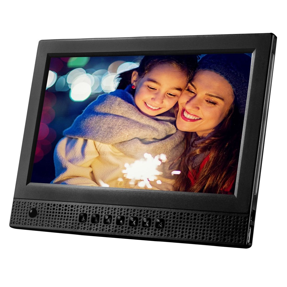 10.1 Inch LED Display Multi-media Music & Movie Player Digital Photo Frame With Remote Control, Allwinner E200s Program, Support USB-Disk / SD Card, Body Sensor, Built In Stereo Speaker(Black)