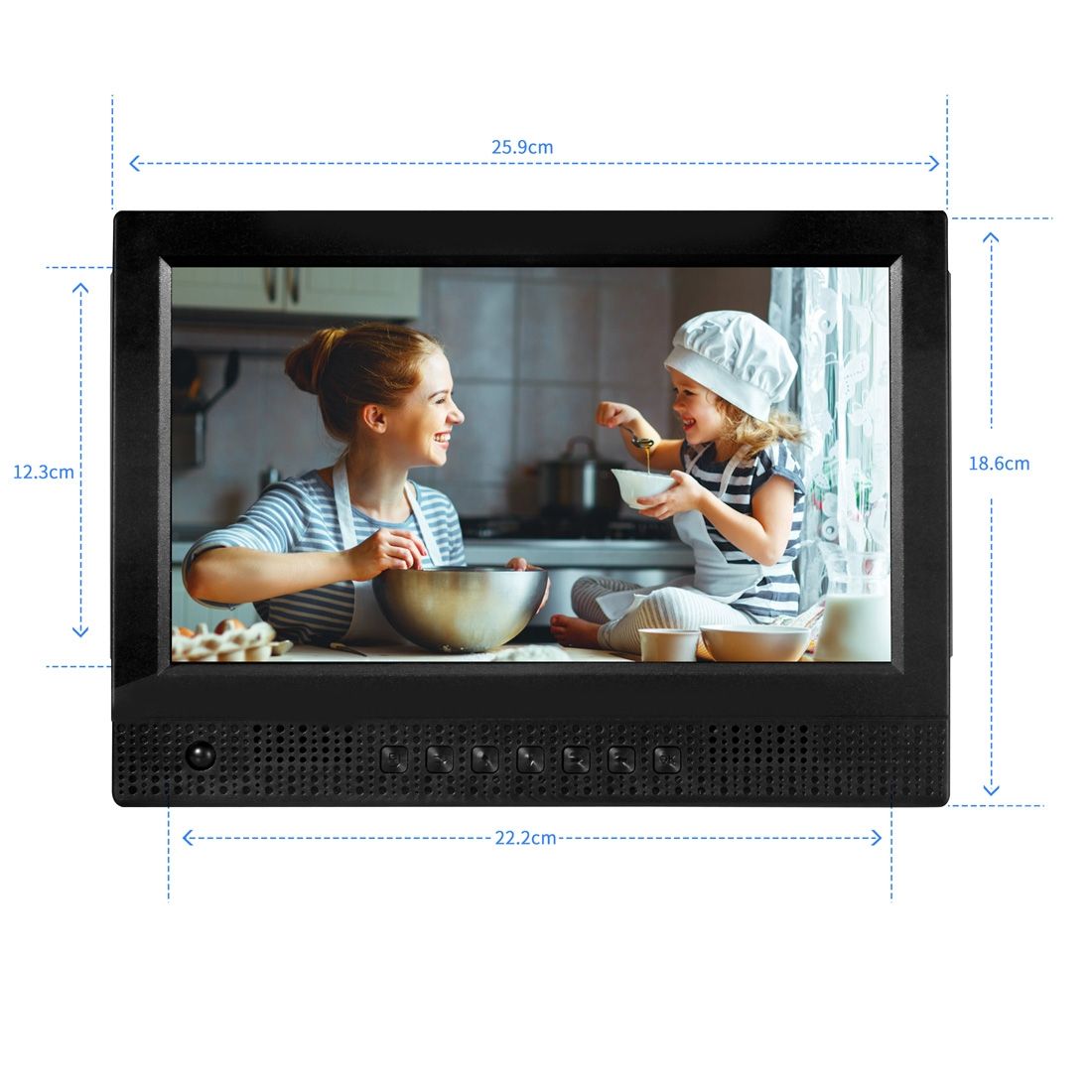10.1 Inch LED Display Multi-media Music & Movie Player Digital Photo Frame With Remote Control, Allwinner E200s Program, Support USB-Disk / SD Card, Body Sensor, Built In Stereo Speaker(Black)