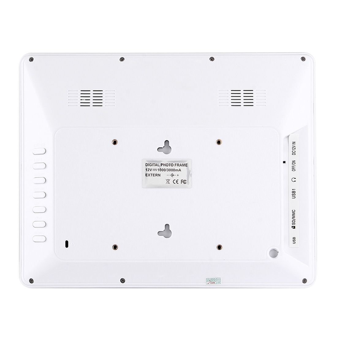 12.0 Inch Digital Picture Frame With Remote Control Support SD / MMC / MS Card And USB , White (1200)(White)