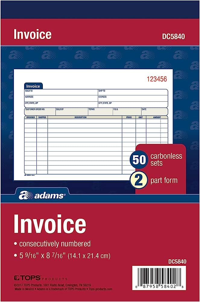Invoice Booklet