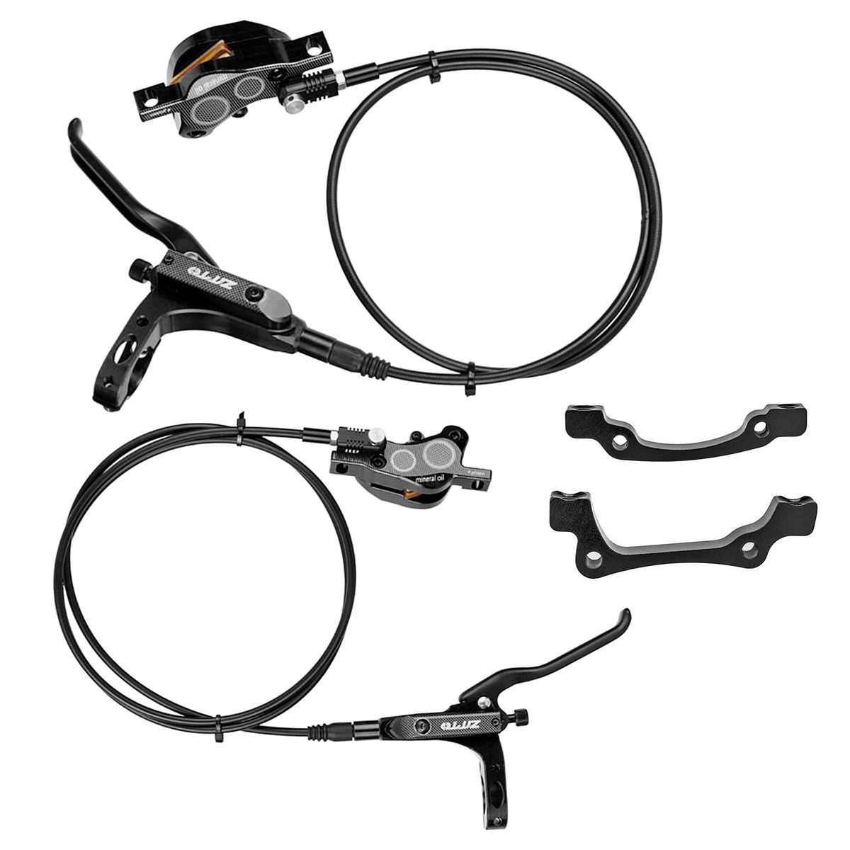 4-Piston MTB Hydraulic Bike Disc Brake Aluminum Front And