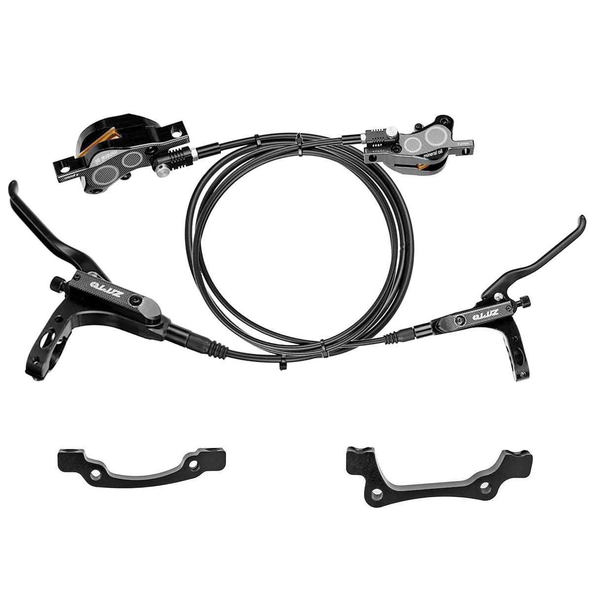 4-Piston MTB Hydraulic Bike Disc Brake Aluminum Front And