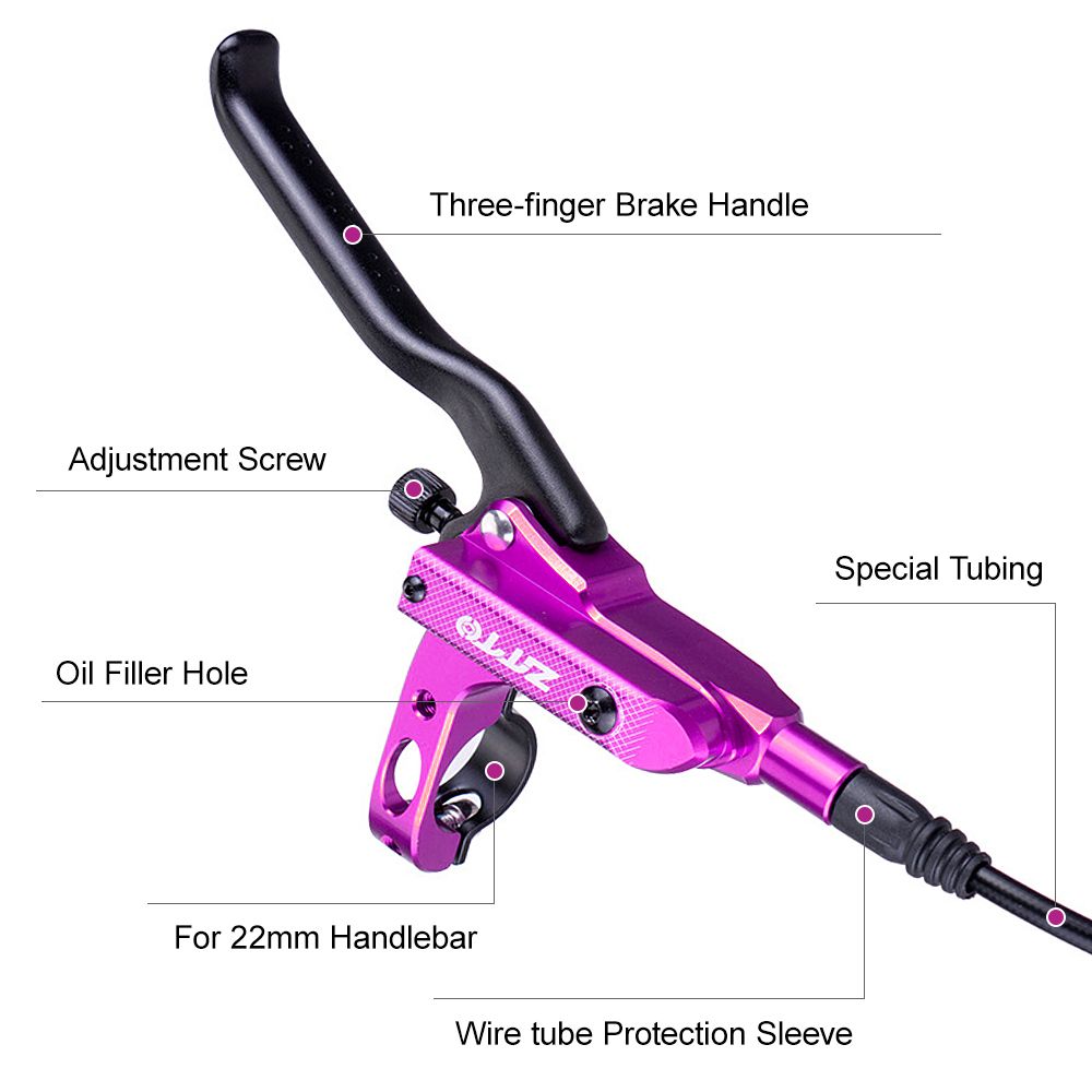 4-Piston MTB Hydraulic Bike Disc Brake Aluminum Front And