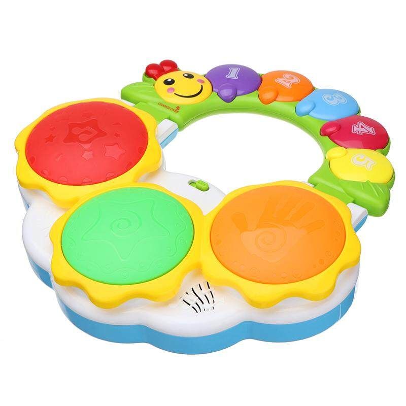 Kids Puzzled Educational Toys Electronic Hand Clap Drum Light Music Childhood White Yellow Mixed Learning Musical Toys Gifts For Baby