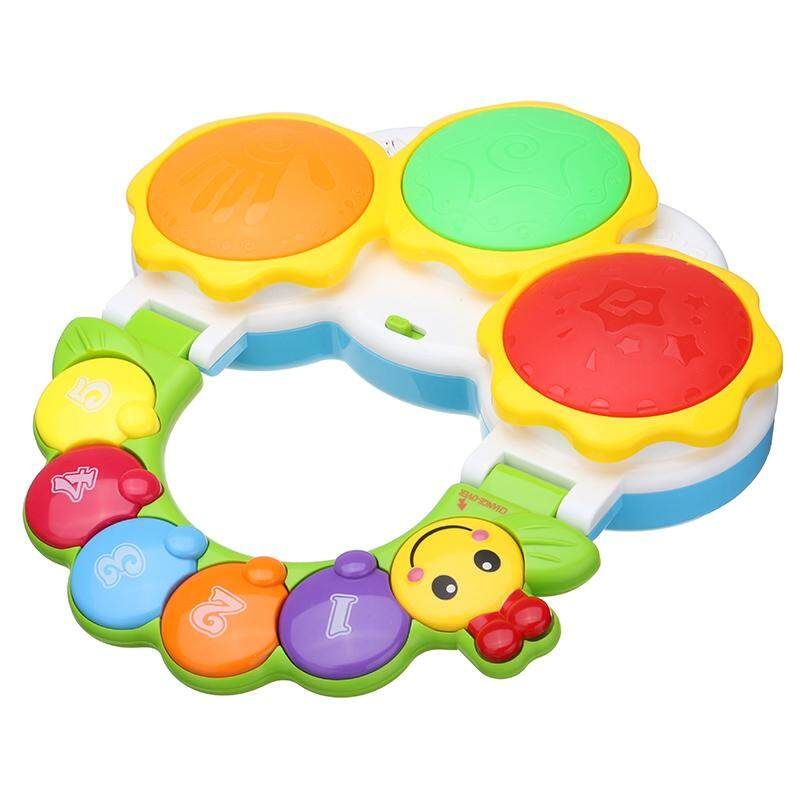 Kids Puzzled Educational Toys Electronic Hand Clap Drum Light Music Childhood White Yellow Mixed Learning Musical Toys Gifts For Baby