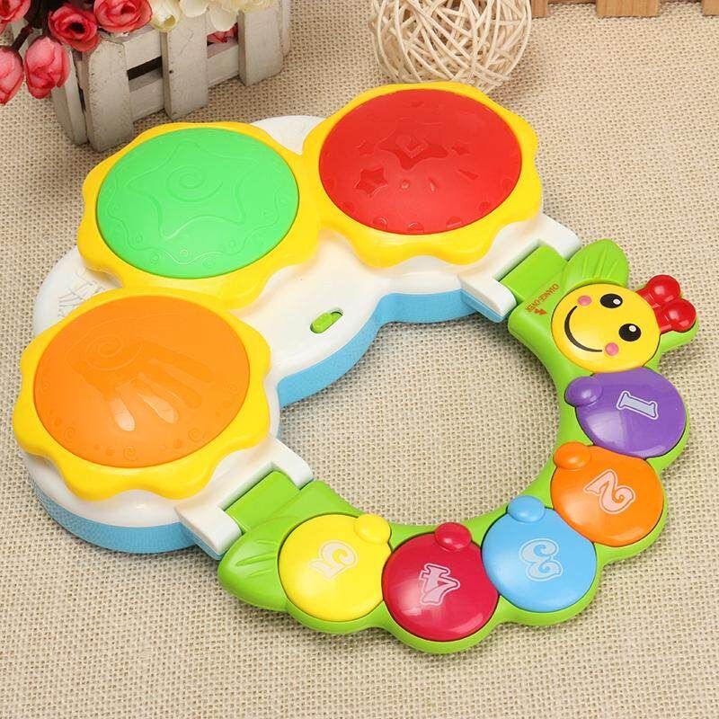 Kids Puzzled Educational Toys Electronic Hand Clap Drum Light Music Childhood White Yellow Mixed Learning Musical Toys Gifts For Baby
