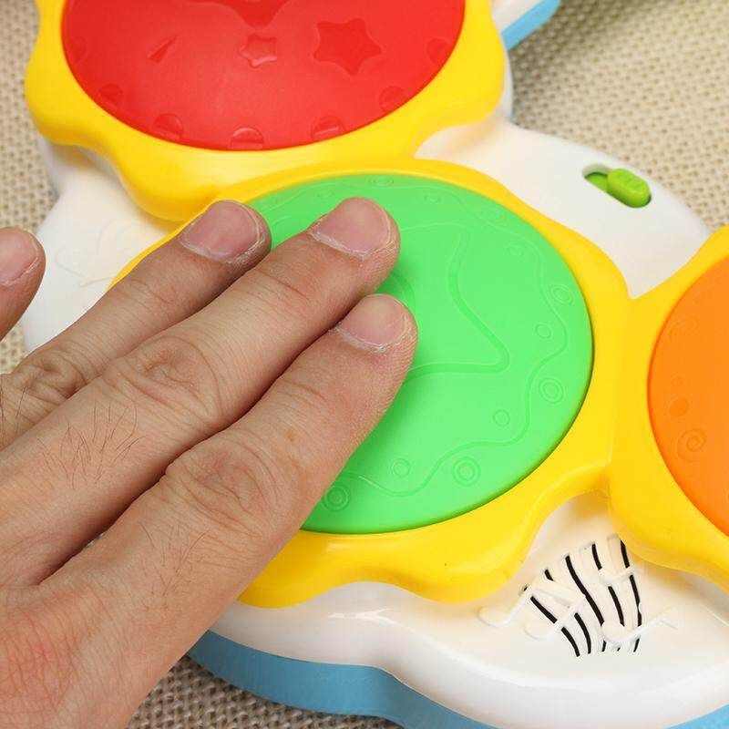 Kids Puzzled Educational Toys Electronic Hand Clap Drum Light Music Childhood White Yellow Mixed Learning Musical Toys Gifts For Baby