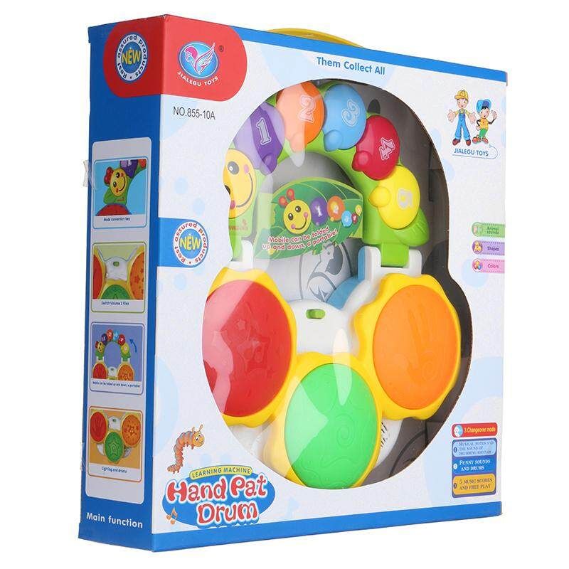 Kids Puzzled Educational Toys Electronic Hand Clap Drum Light Music Childhood White Yellow Mixed Learning Musical Toys Gifts For Baby