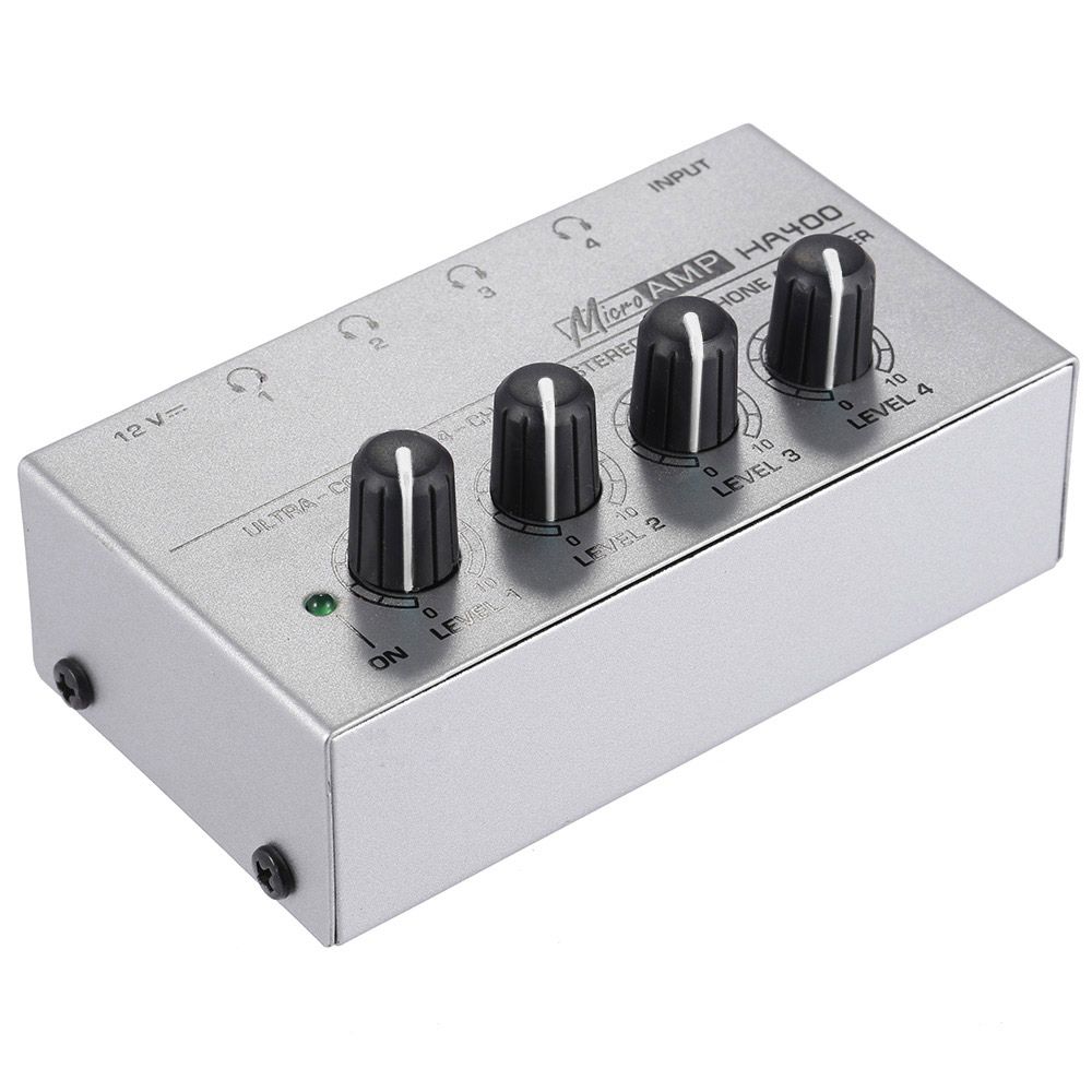 HA400 Ultra-compact 4 Channels Mini Audio Stereo Headphone