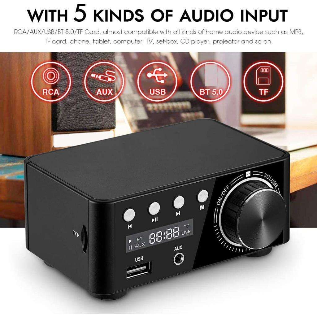 Powerful Mini 100W Bluetooth 5.0 Power Amplifier Fi 2.0
