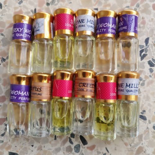 Original 72 Hours Long Lasting Undiluted Designer Oil Perfumes - 3ml X 12pcs
