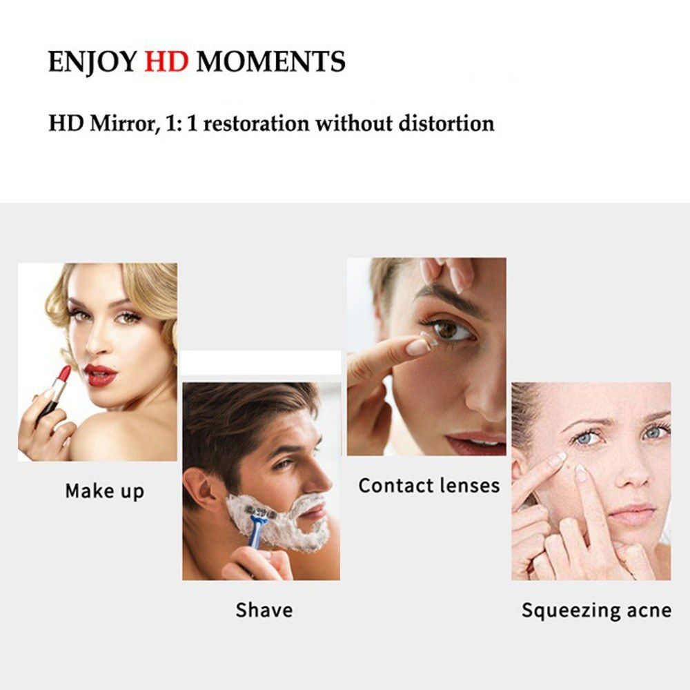 Flexible Lighted Makeup Mirror 10X 360° Rotate Magnifying