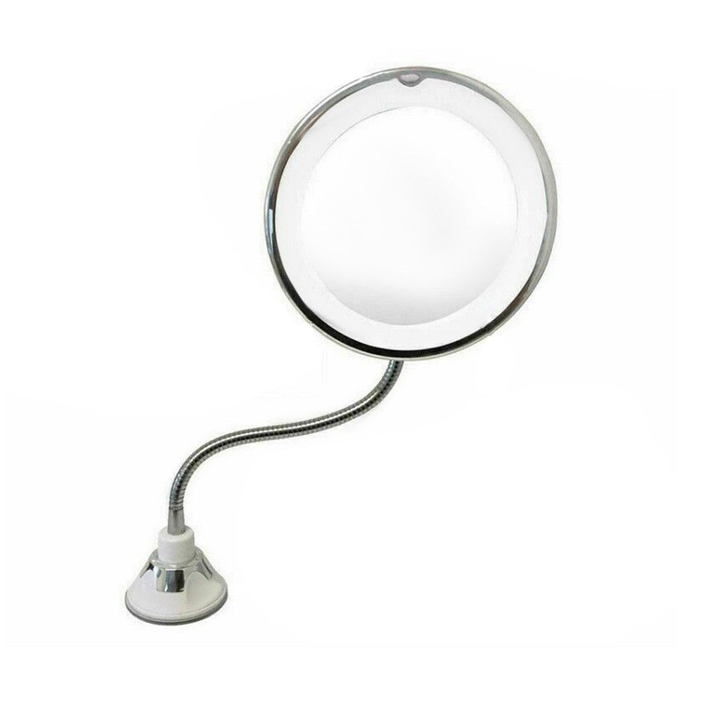 Flexible Lighted Makeup Mirror 10X 360° Rotate Magnifying