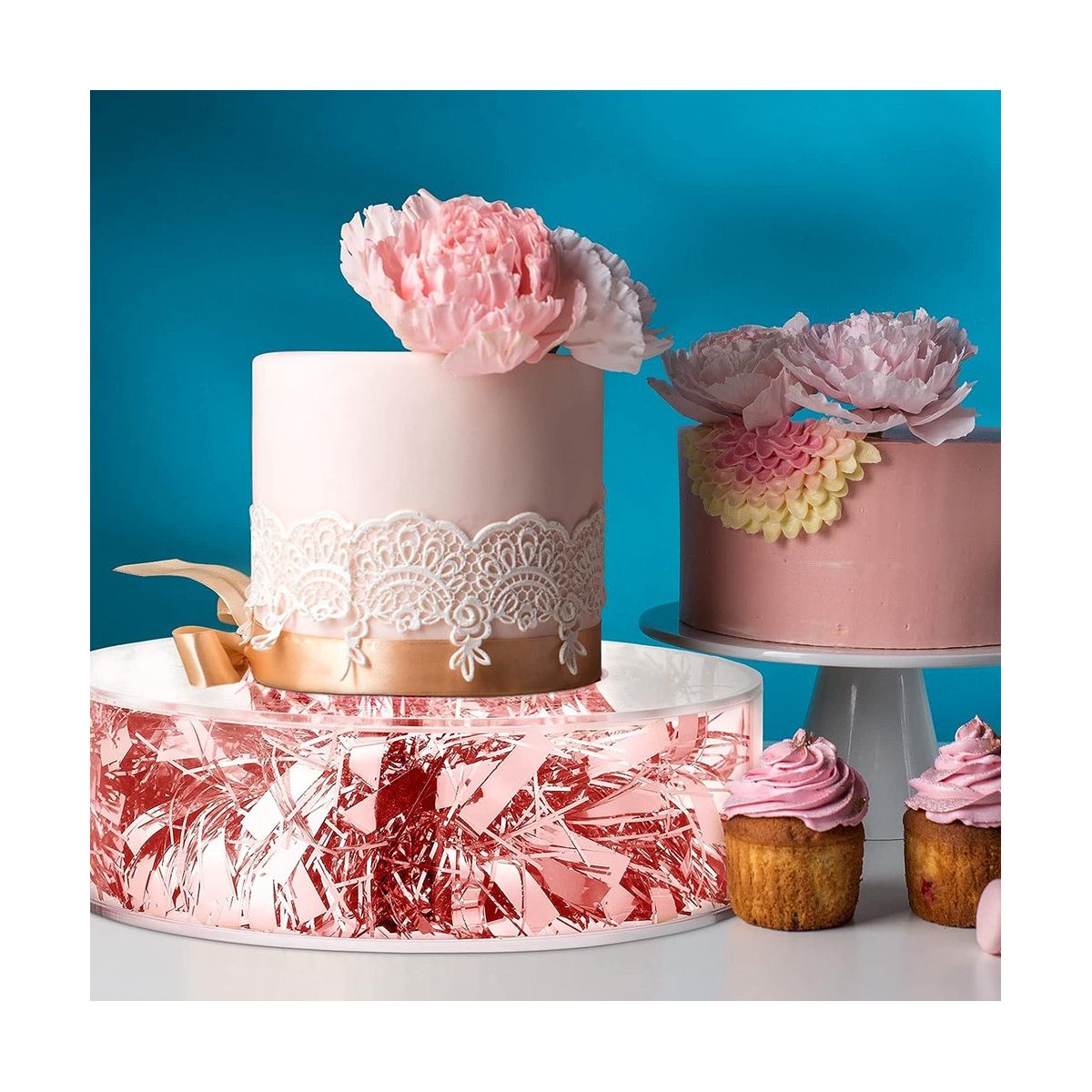 Acrylic Cake Display Board Round Cake Display Tray Round 15X15X5CM