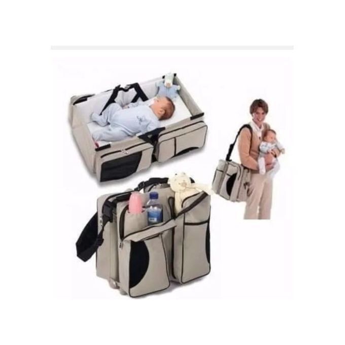 Multi Purpose Baby Bag - 2 In 1 Baby Bed & Diaper Bag