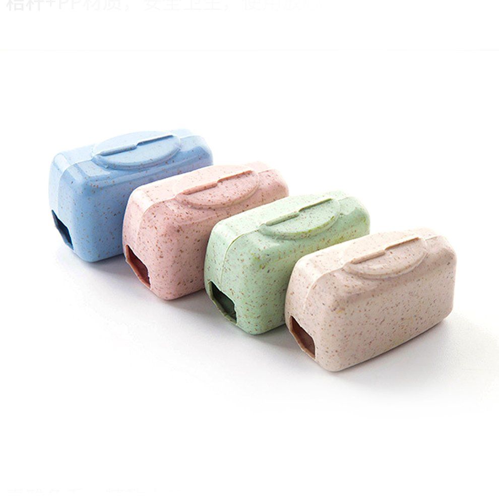 4p S Toothbrush Heads  Over Wheat Straw Prote Tive  Ap For Outdoor Travel-4 Colors