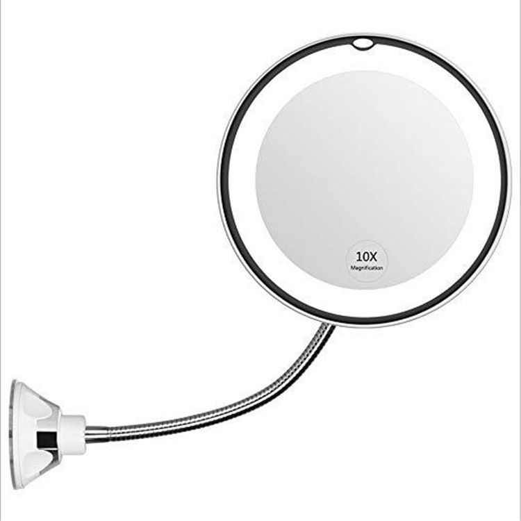 Suction Cup With LED Light 10 Times Makeup Mirror 10 Times