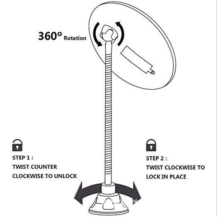 Suction Cup With LED Light 10 Times Makeup Mirror 10 Times