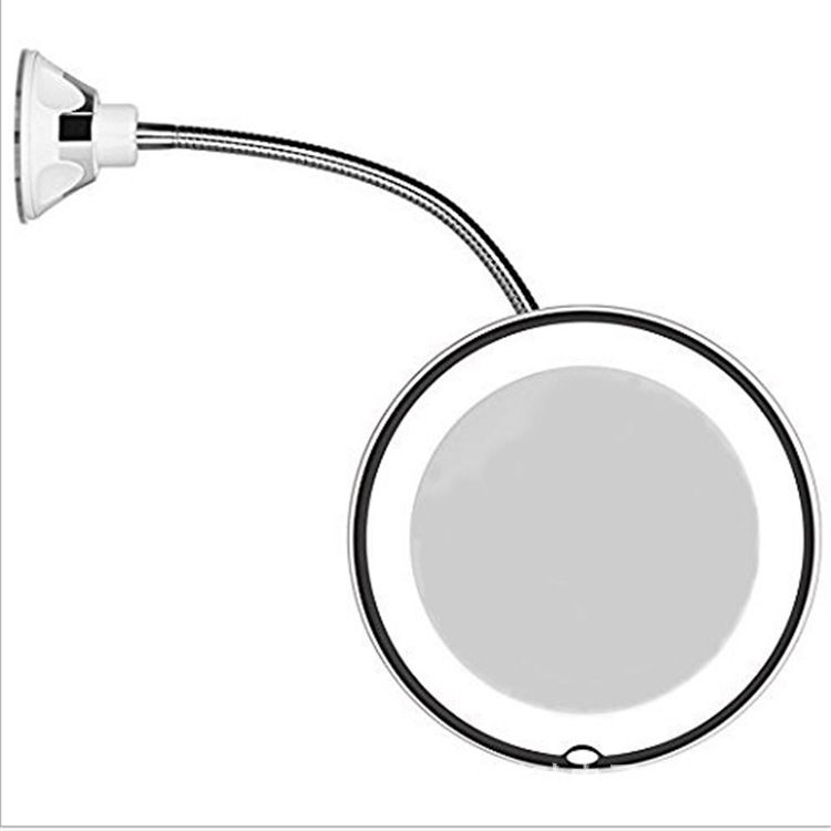 Suction Cup With LED Light 10 Times Makeup Mirror 10 Times