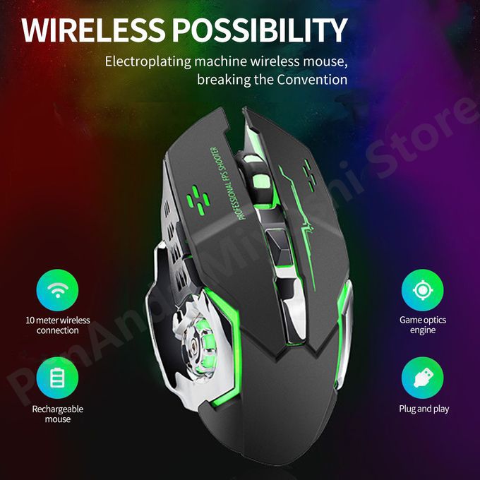 Ultra-sensitive 2.4GHz Wireless Charging Game Mouse