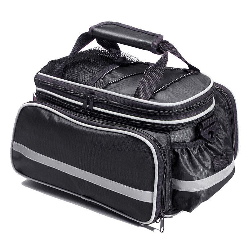 25L Bike Rear Seat Bag Waterproof Bicycle Saddle Bag Reflective Biking Laggage Bag For MTB Road Bike Motorcycle Black