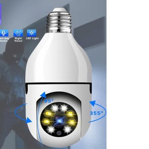 Wireless 360 Rotate Auto Tracking Panoramic Camera Bulb Wifi