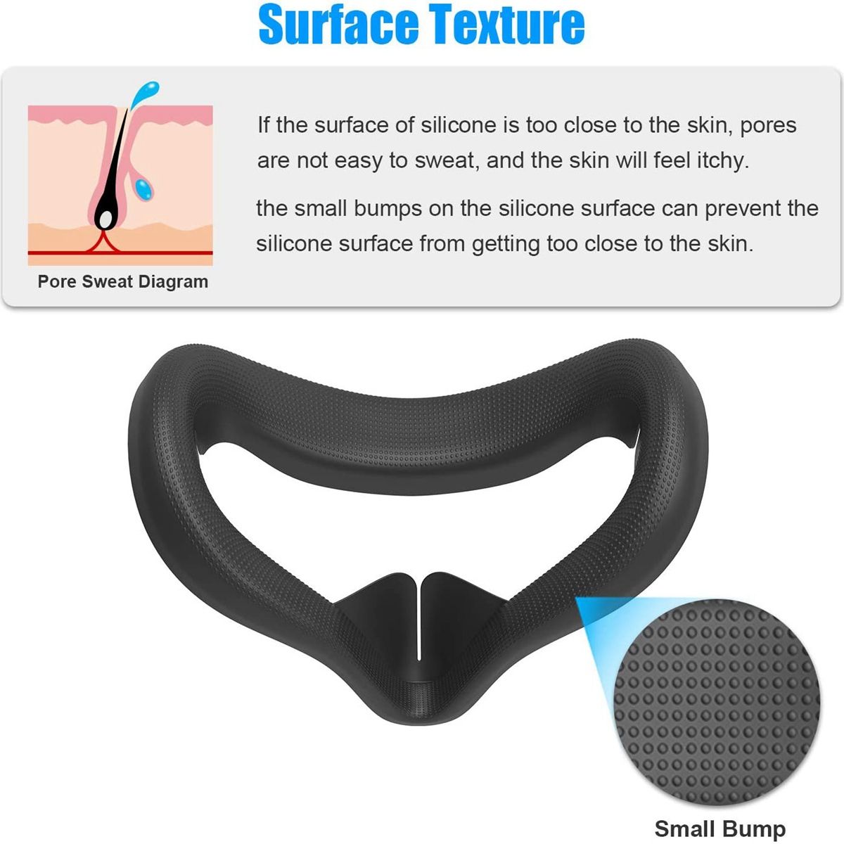 VR Silicone Face Cover For Oculus Quest 2 Headset