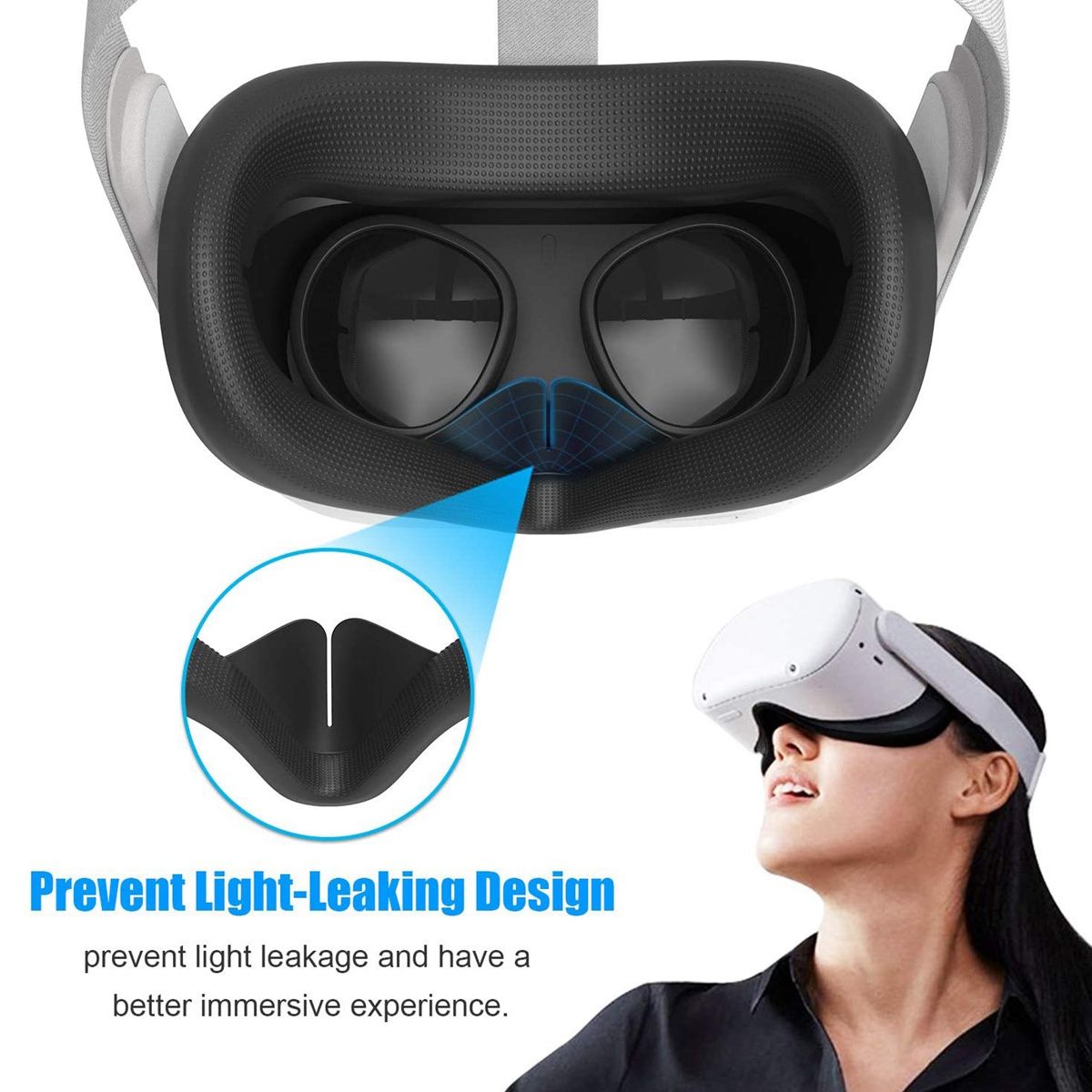 VR Silicone Face Cover For Oculus Quest 2 Headset