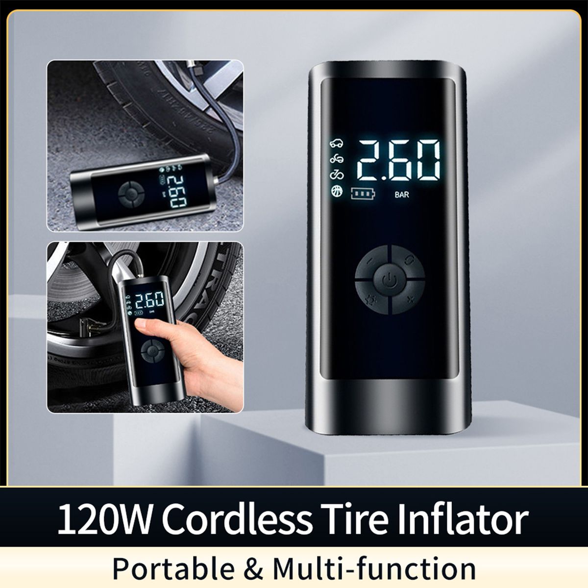 Portable Smart Digital Air Pressure Electric Inflator Pump