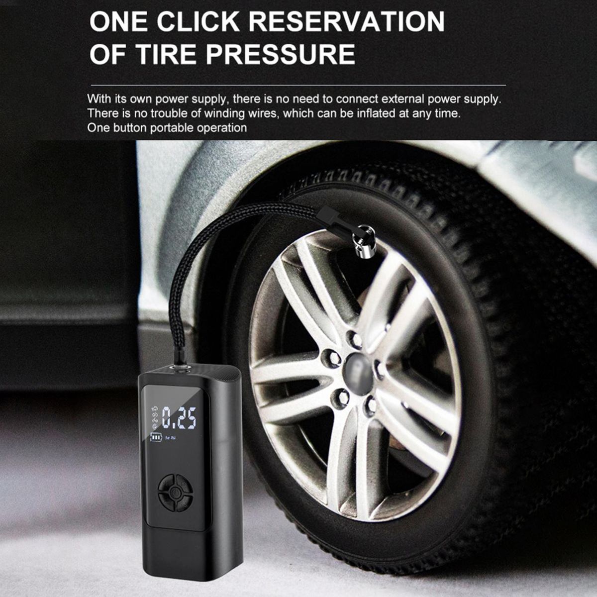 Portable Smart Digital Air Pressure Electric Inflator Pump