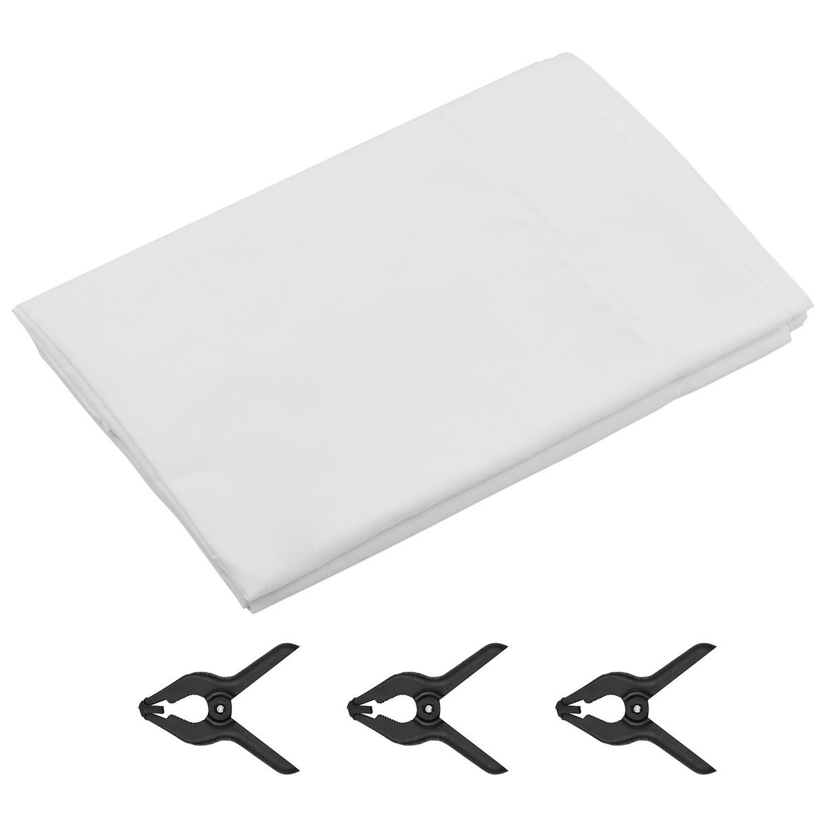 Andoer 2 * 3 meters/ 7 * 10 feet Photography Background Screen Portrait Photography Backdrops Photo Studio Props Durable Washable Polyester-cotton Material with 3 Backdrop Clamps