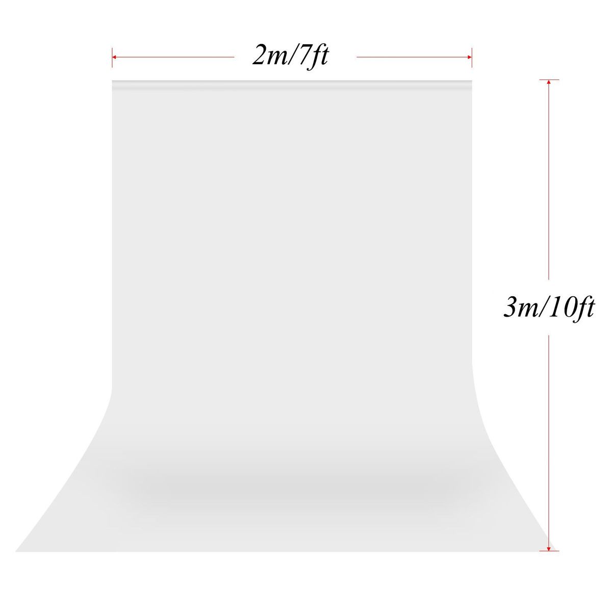 Andoer 2 * 3 meters/ 7 * 10 feet Photography Background Screen Portrait Photography Backdrops Photo Studio Props Durable Washable Polyester-cotton Material with 3 Backdrop Clamps