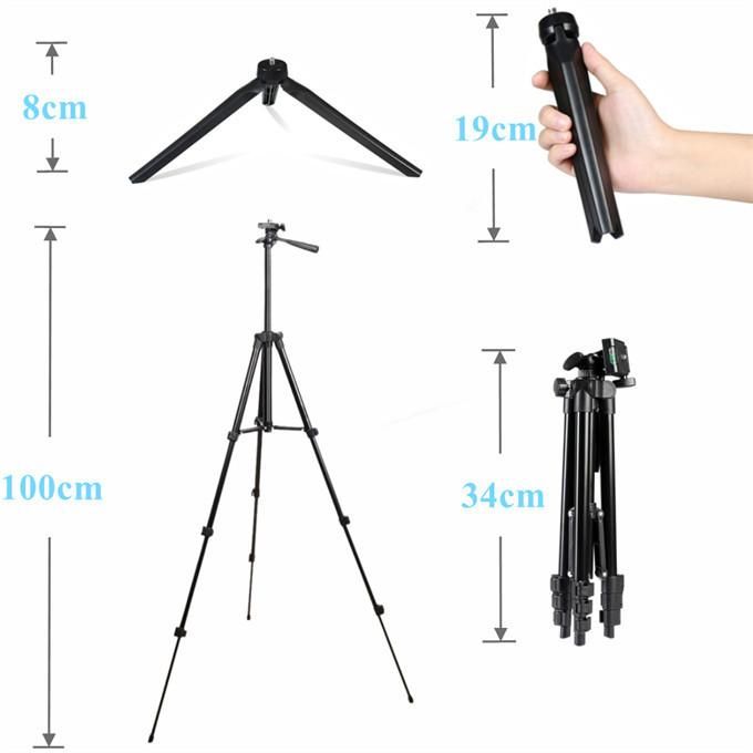 26cm Photo Ring Light LED Selfie Ring Light Phone Remote Control Light Photography Lighting with Tripod Stand Youtube Video