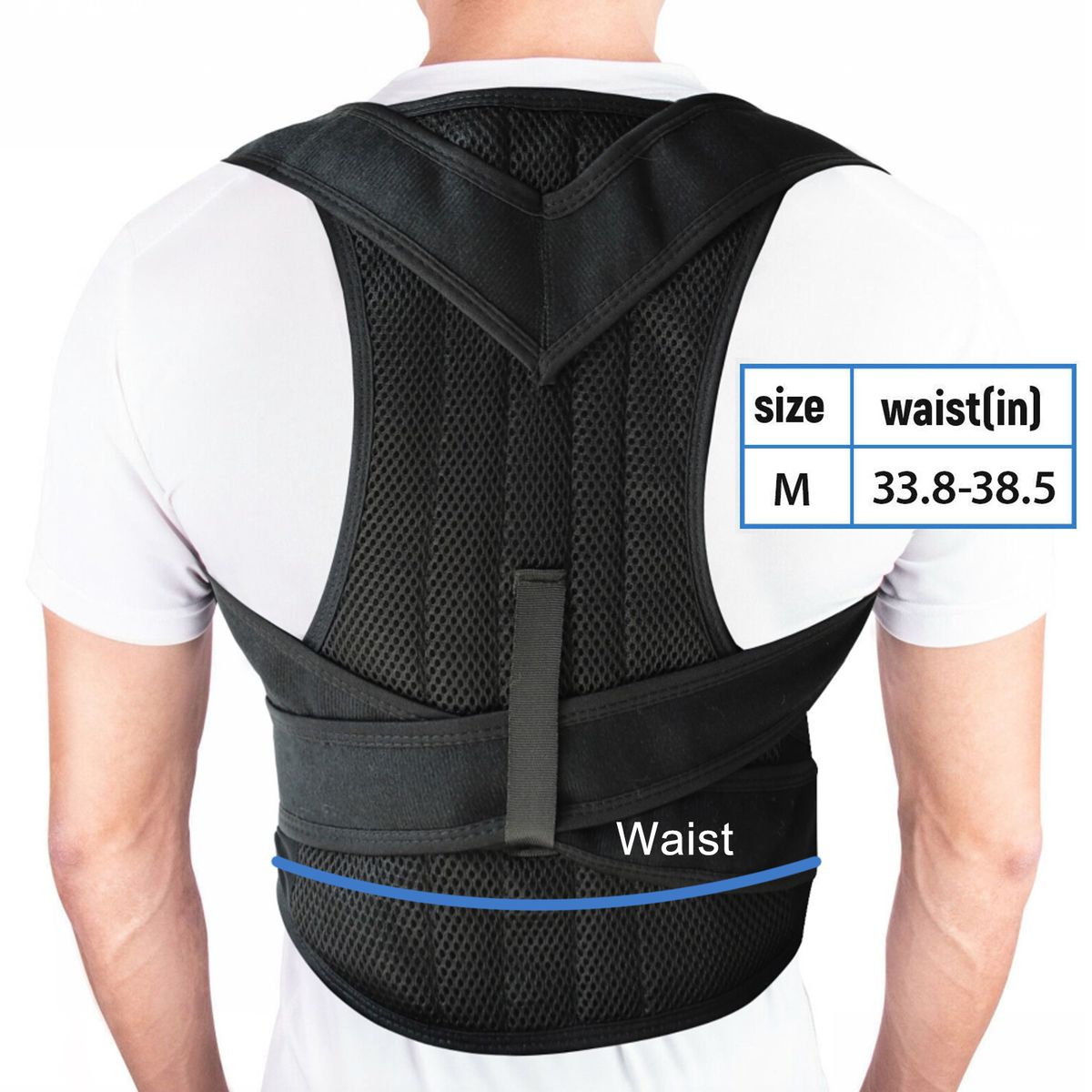 Posture Corrector Back Brace Adjustable For Men Women - M