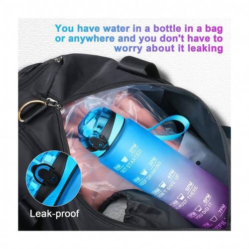 1 Liter Water Bottle Daily Time Scale Marked Gradient Color Water Bottle 100L