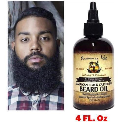 Sunny Isle Jamaican Black Castor Oil BEARD OIL- 4 Fl.oz