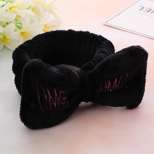 Black Fluffy Omg Head Band Cap