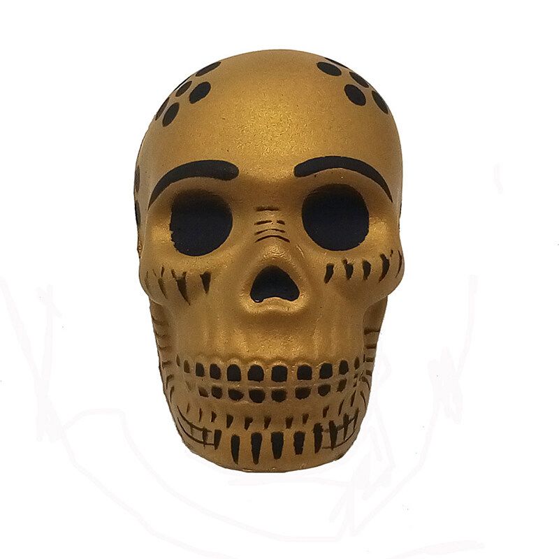 Funny Skull Scented Charm Slow Rising Children Interesting Anti-Stress Toys Squeeze Toys Decompression Toys Chirstmas Gift Retro Gold Skull {9cm * 5.5cm * 6cm}
