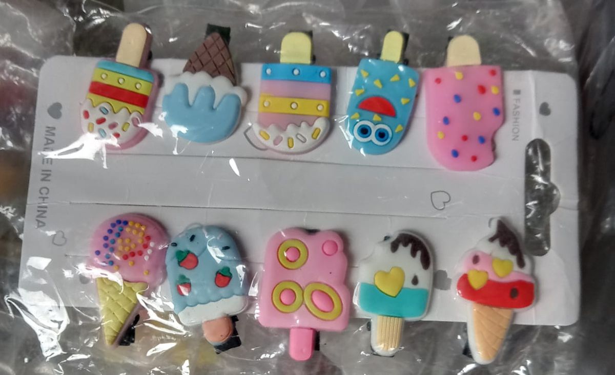 10X 2 Packs Beautiful Girls Hair Cartoon Designs Hair Clips