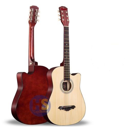 Acoustic Box Guitar With  Bag And Strap -  Natural