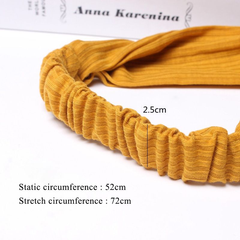 3 Pieces Women Headband Fashion Knitted Cross Hairties
