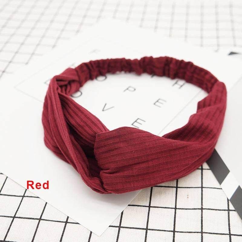 3 Pieces Women Headband Fashion Knitted Cross Hairties