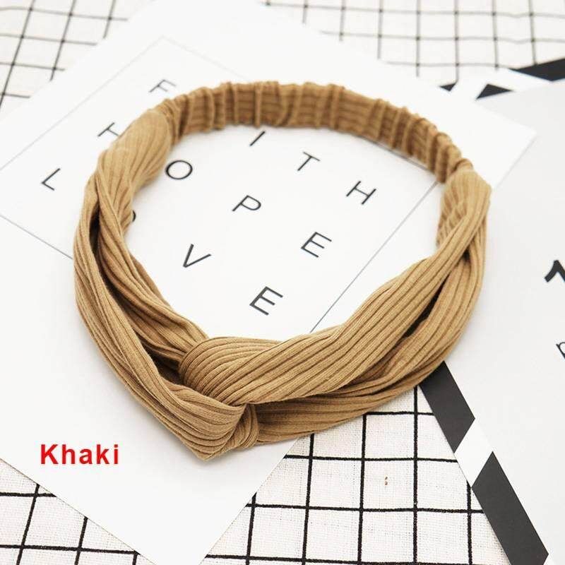 3 Pieces Women Headband Fashion Knitted Cross Hairties