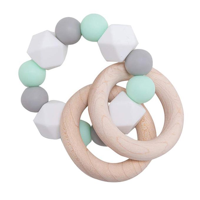 Organic Teether Bracelet Chewable Toys Teether Toy For Purple Blue