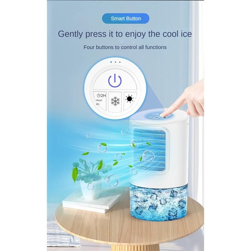 Portable Air Conditioner Fan 3 Speeds Mini Air Cooler with 800Ml Water Tank Small Air Conditioner Unit